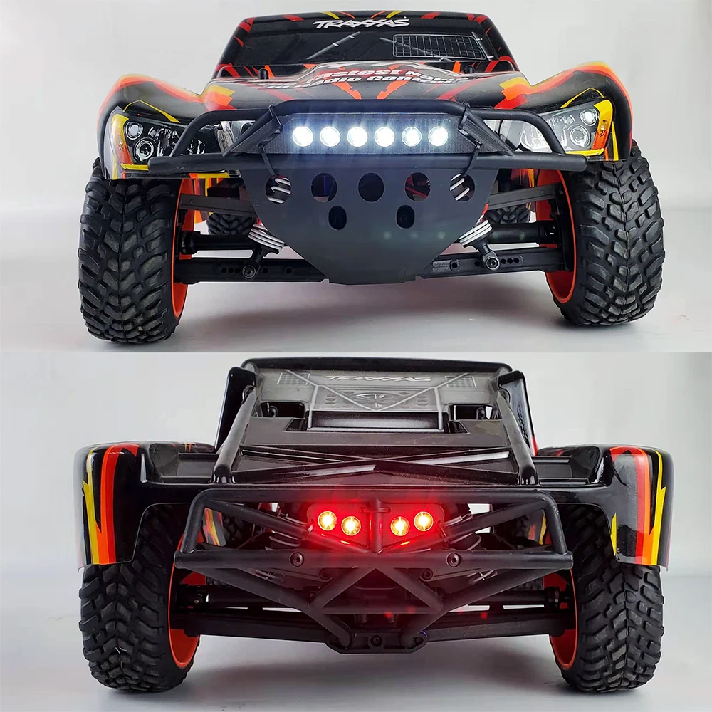 AXSPEED Front and Rear LED Lights Spotlight Lamp Bar DC 6-8.4v for 1/10 4x4 2wd VXL, XL-5 SLASH RC Car Upgrade Parts