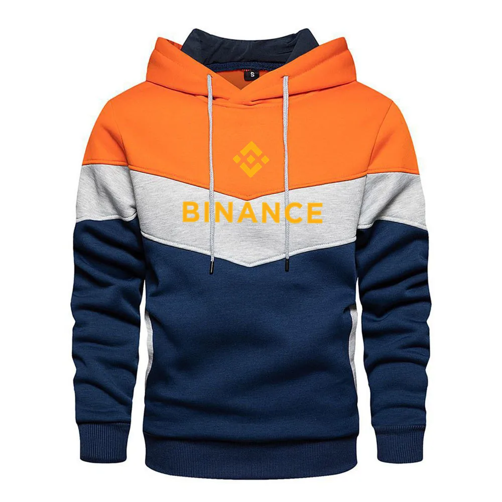 Men's Binance Clothing Hoodies Long Sleeve Casual Printing With Letter Sweatshirt New Spring Hip Hop Pullover Sports Top Male