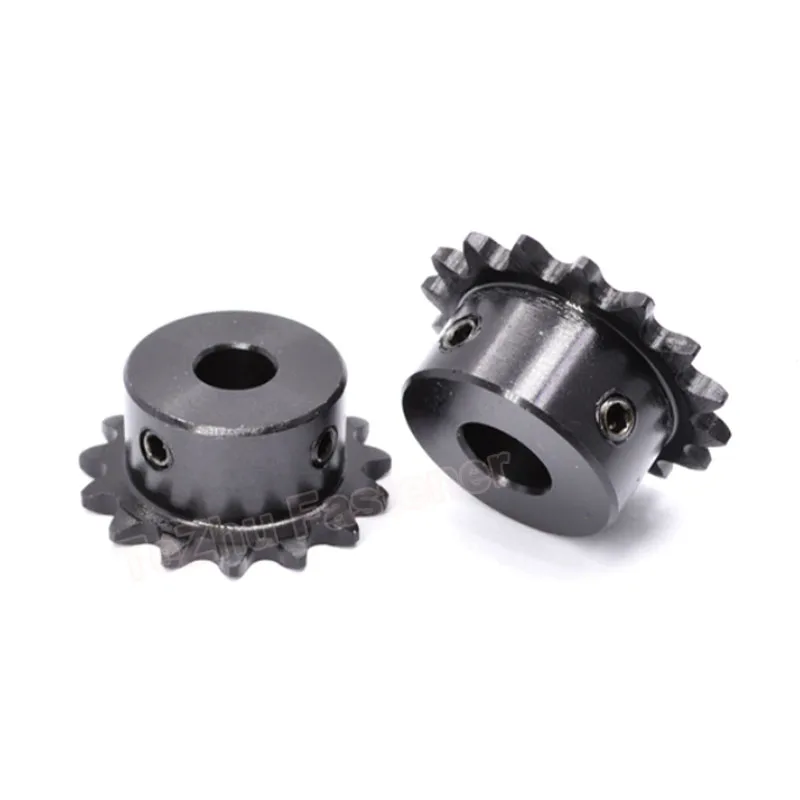 1PCS 10T-19T 04C Chain Gear Bore 5mm-15mm Industrial Sprocket Wheel Motor Chain Drive Sprocket Tooth Pitch 6.35mm 45# Steel