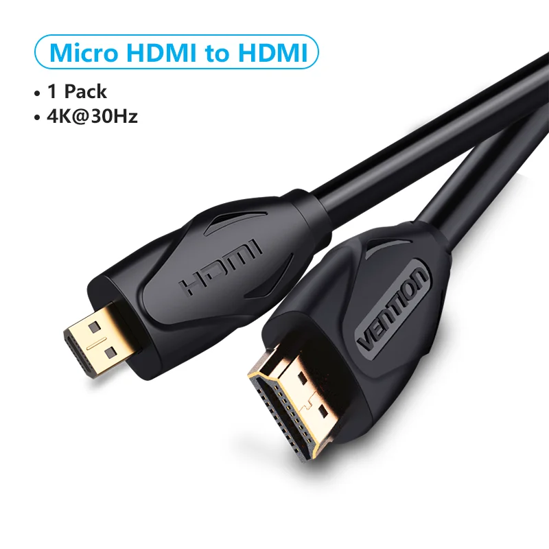 Ventie Micro HDMI naar HDMI Kabel 4K Mini HDMI Male naar Male Koord voor GoPro Sony Camera Callphone Tablet Projector HDTV Mini HDMI
