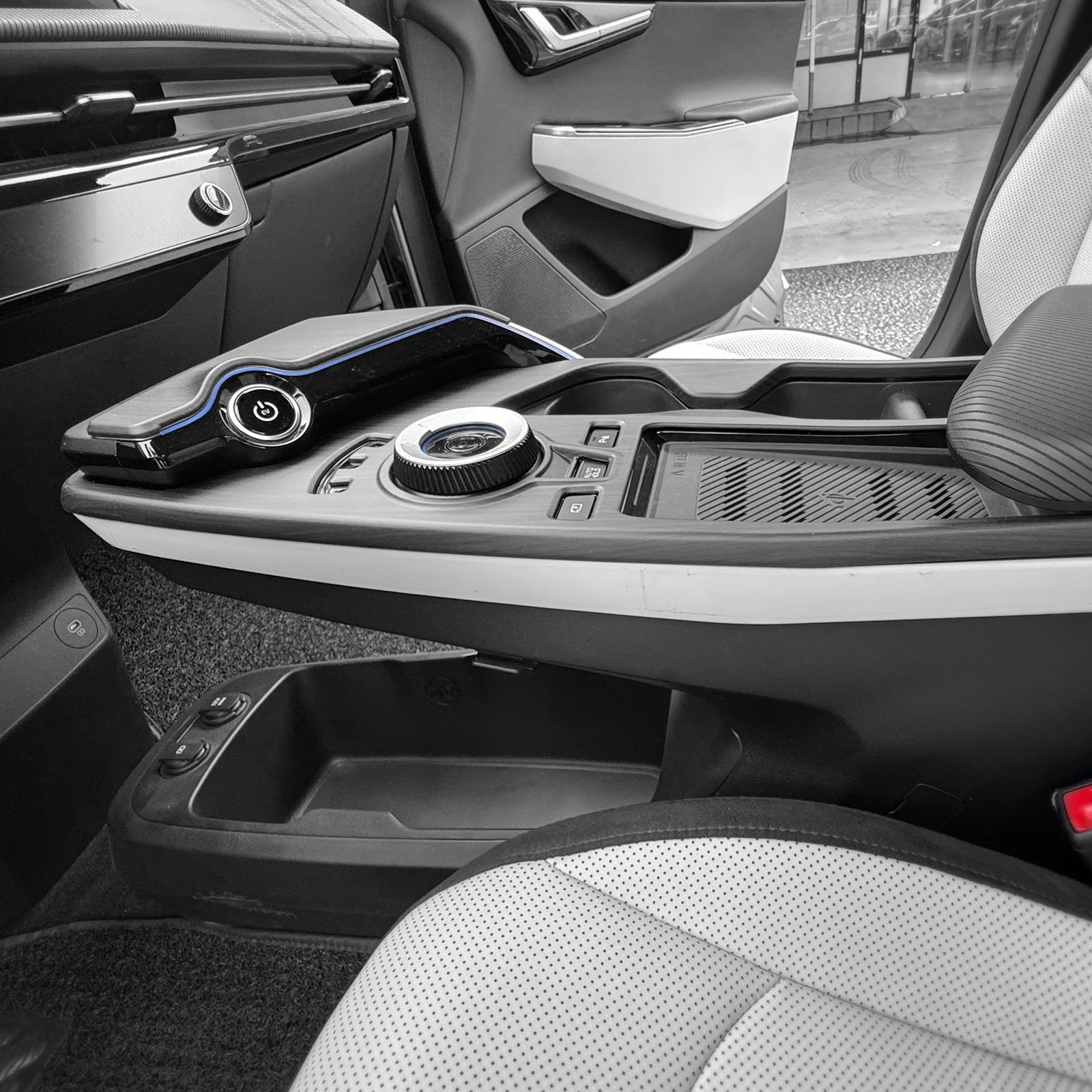 Matte Wood Grain Style Center Console Panel Sticker Central Control Cover For Kia EV6 2022-2024 Car Interior Accessories