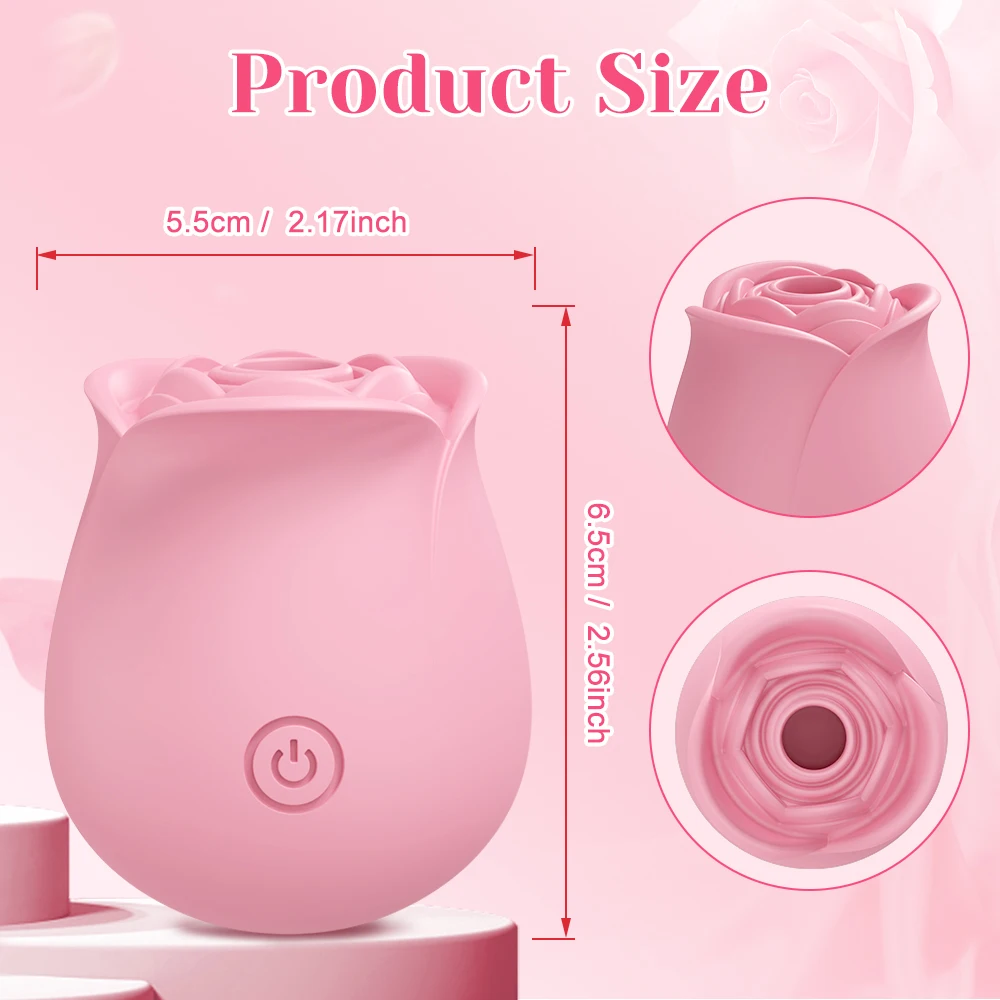 Sucking Rose-Vibrator for Women Clitoris Stimulato Vacuum Nipple Clitoris Stimulator Masturbation Adult Supplies Female Sex Toy view 5