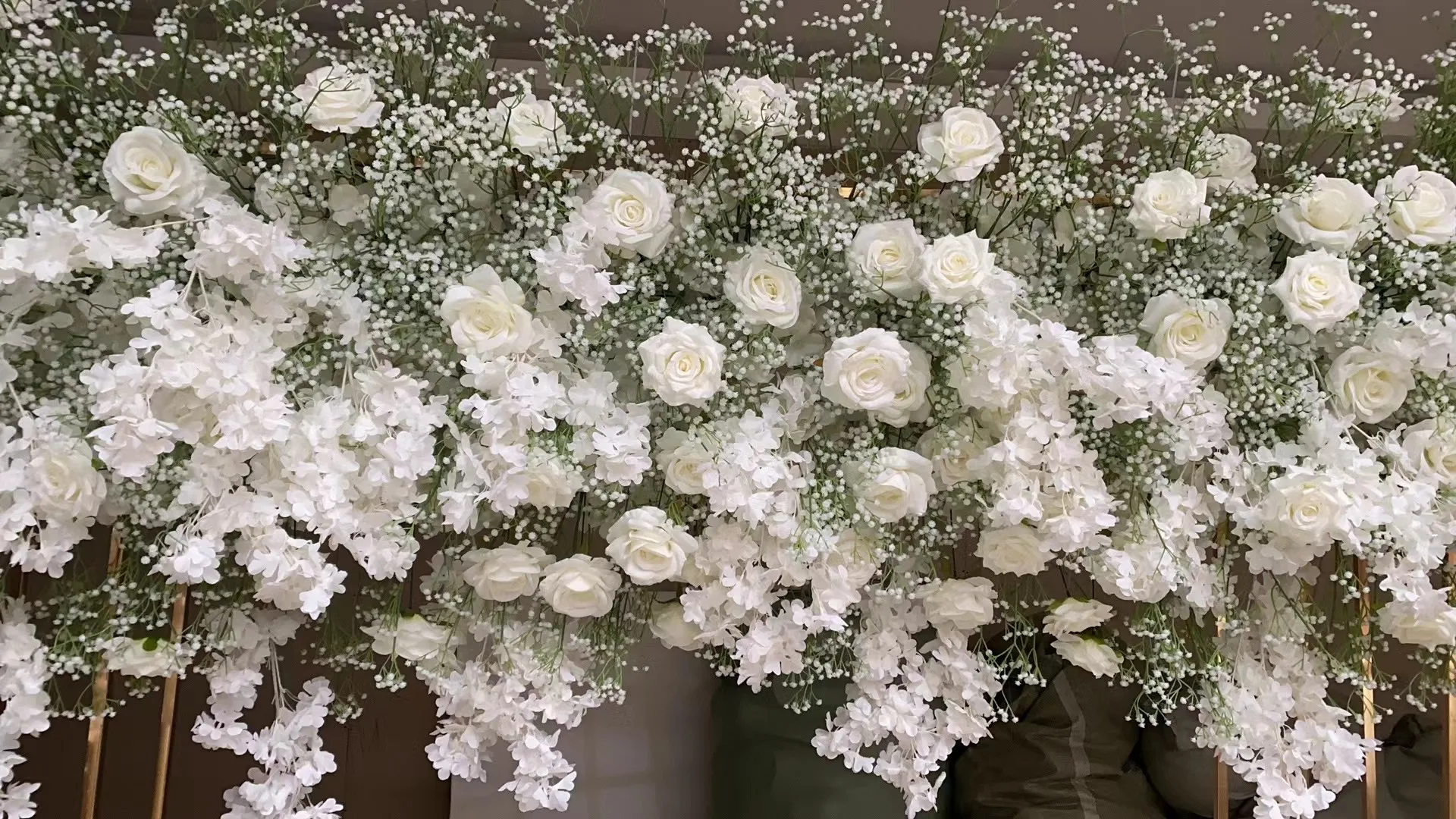 200x100CM Künstliche Gypsophila Sakura Blumenreihe Hochzeitsbogen Hintergrund Blumenarrangement Kunstseidenblumen Event-Party-Dekoration – Detail 3