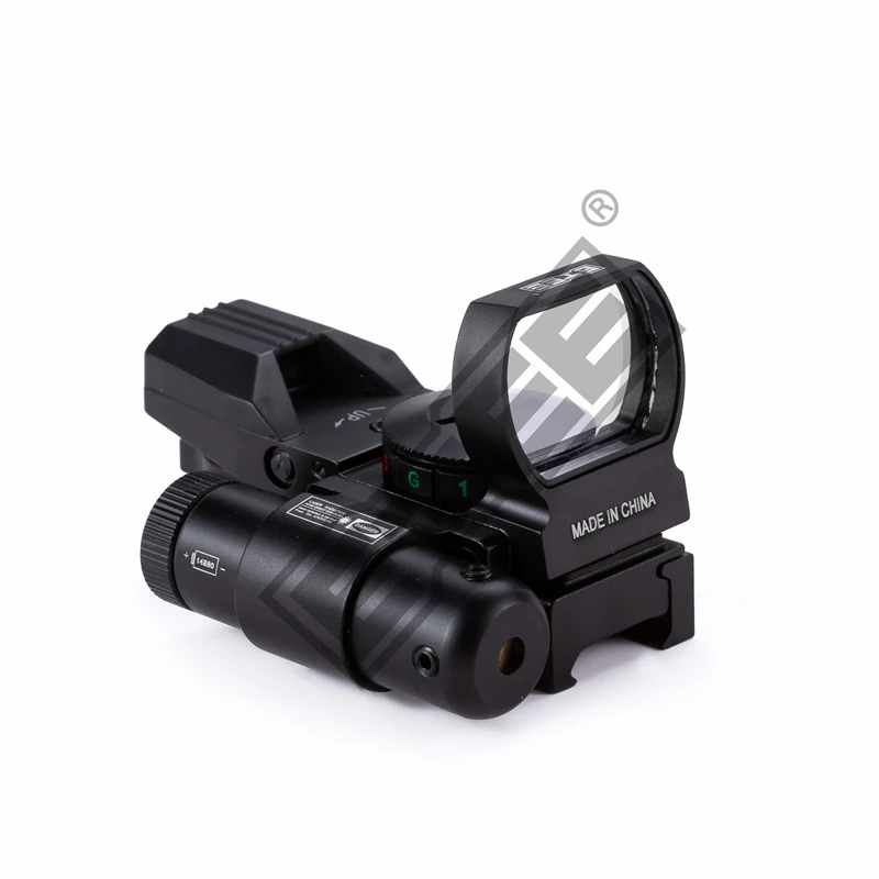 ETEE Tactical Optics 1X22X33 Refraction Red Dot Holographic Multiple Aiming Points Red Laser Green Laser 2-In-1 Combined Sight