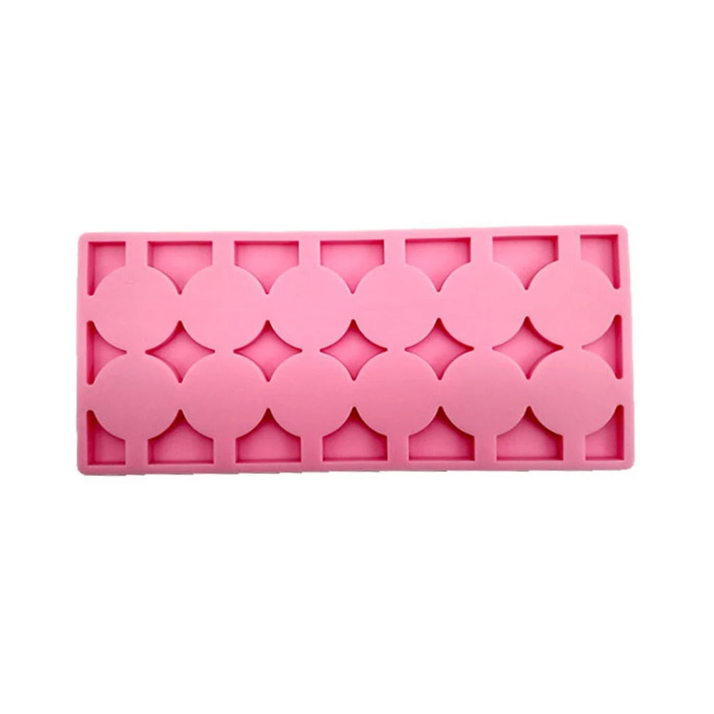 

Christmas Round Lollipop Mold Chocolate Sucker Molds and Sticks Popularity Pink Silicone