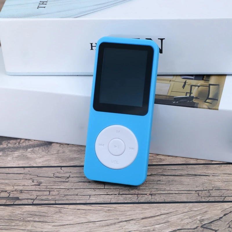 ポータブル 1.8 インチ カラー スクリーン MP3 MP4 FM 音楽プレーヤー 子供用ホリデー ギフト-ブルー