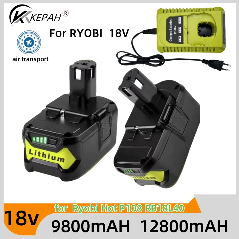 

18 В 12800 Ач для RYOBI P108 18 В One + Plus аккумулятор 18 В литий-ионный электроинструмент P104 P107 RB18L50 RB18L20 P108 ryobi литиевый