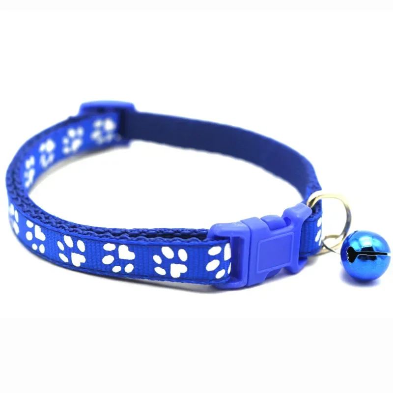 Pet Collar Dog Collar Cat Collar Single Foot Print Paw Print Bell Pet Supplies Pet Accessories Dog Accessories