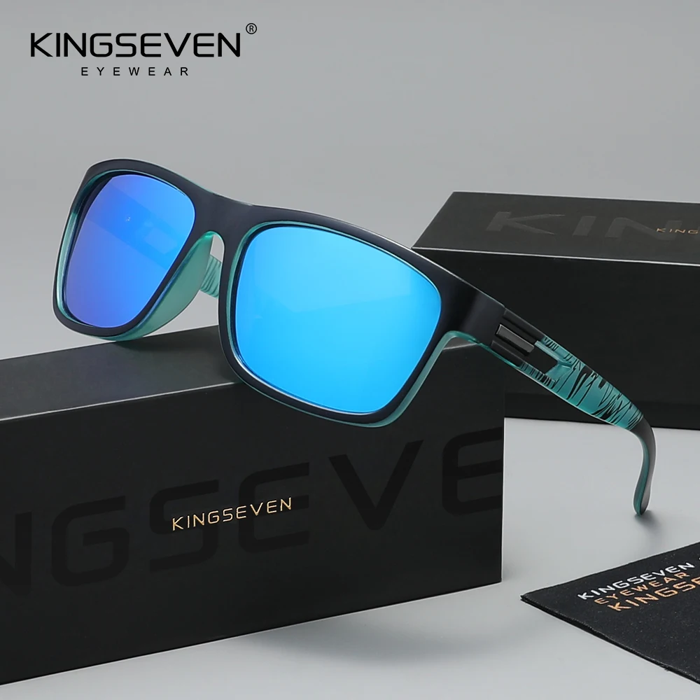

Солнцезащитные очки KINGSEVEN Fashion Polarized для мужчин и женщин, с защитой от УФ-излучения 400, для рыбалки, вождения, активного отдыха, повседневные, прямоугольная оправа
