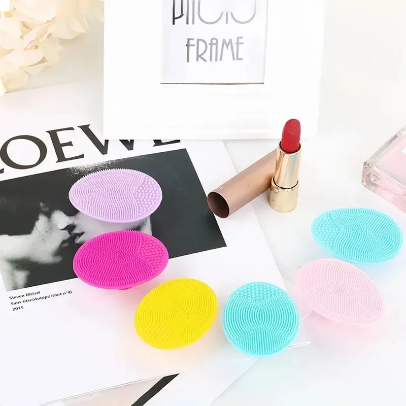 Silicone Face Wash Brush Clean Pores Baby Shampoo Brush Baby Bath Brush Soft Hair Round Shampoo Comb Home Use