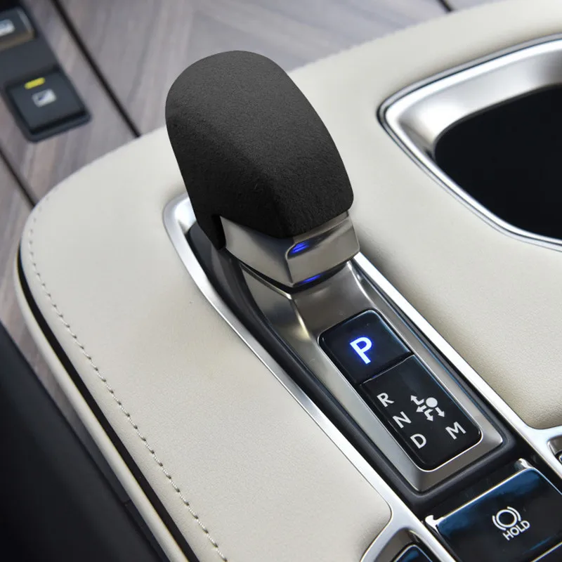Suede Leather Car Gear Shift Knob Cover Car Gear Handle Head For Lexus NX260 NX350H RX350H RX500H 2022 23 Car Inner Accessories