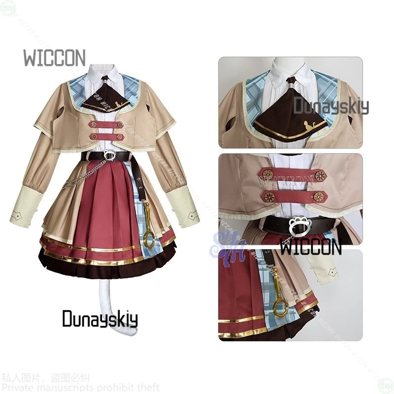 Azusawa Kohane Game Project Sekai Cosplay Anime Monthly Card Costume VBS Kawaii Detective Lolita Dress Jirai Kei Halloween