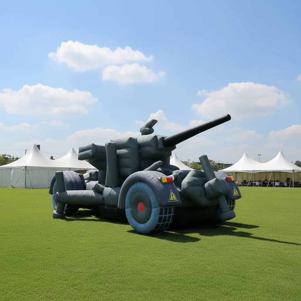 Giant Inflatable Artillery Vehicle Themed Event Prop, Eye-Catching Display for Festivals and Trade Shows