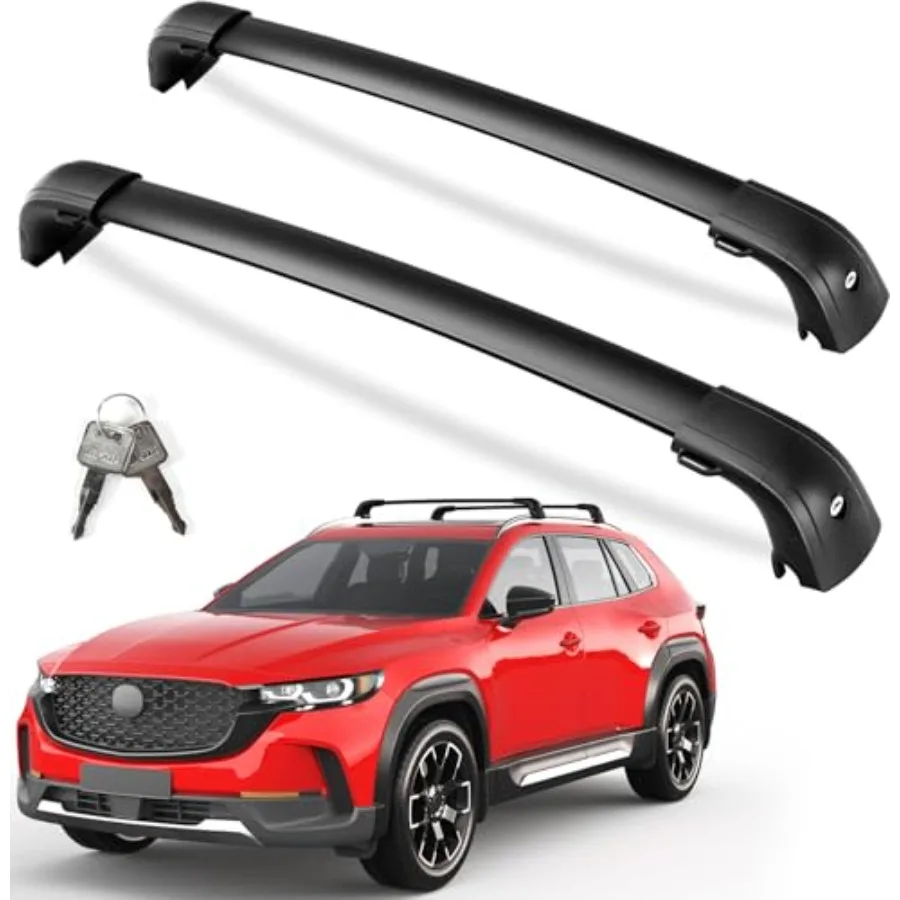 

Roof Rack Cross Bars for Mazda CX-50 2023-2026,300lbs Capacity, Lockable Aluminum, Black, Heavy-Duty Rooftop Cargo Carrier