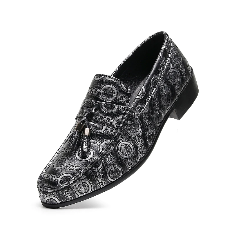 

Slip On Dress Loafers With Tassel Men Casual Boat Shoes Office Wedding Formal Party Elegant Shoes Big Size 48 49 50