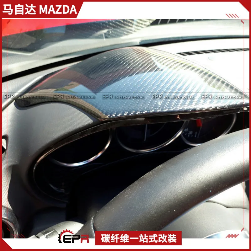 

Подходит для Miata Mazda MX5 ND RF, модернизация салона из углеродного волокна, наклейка на крышку приборной панели, крышка центральной консоли