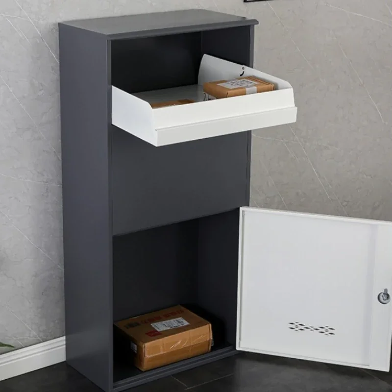 Metal Wall-mounted Anti-theft Package Box Outdoor Package Drop Box with Lock Smart Garden Mailbox