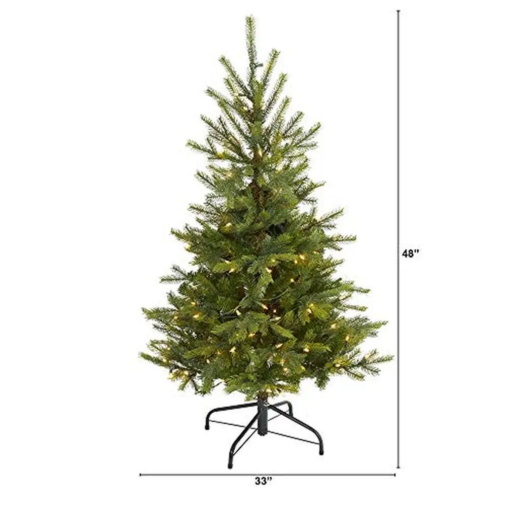 4ft. North Carolina Spruce Artificial Christmas Tree 100 Clear Lights & 207 Bendable Branches Seasonal Décor Accent Quality