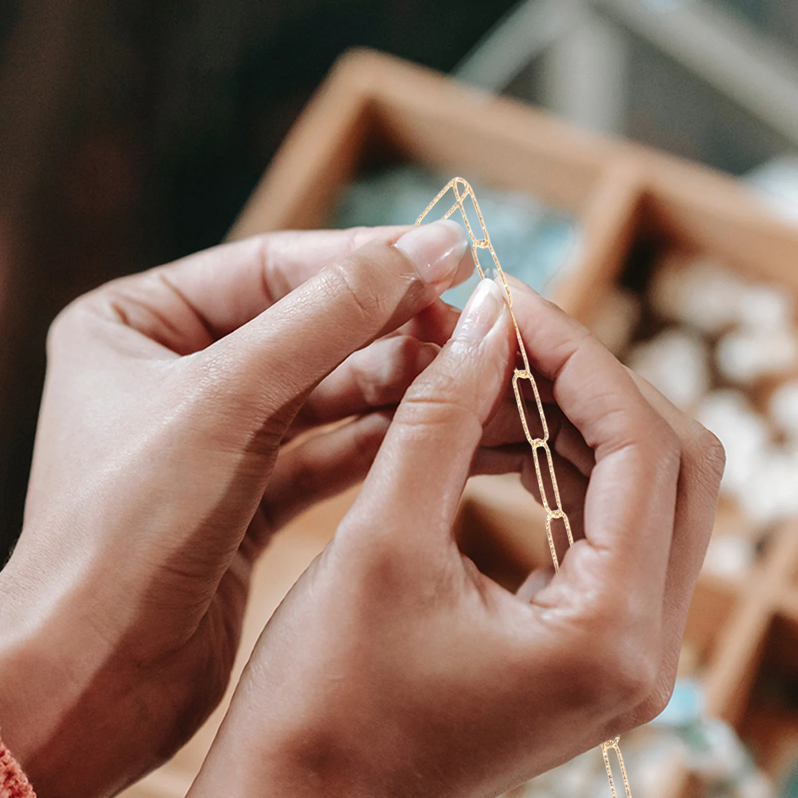 

Embossed Metal Chain For Jewelry Making Diy Necklace Chains Durable Skin-Friendly Fashion Accessories Jewelry Craft