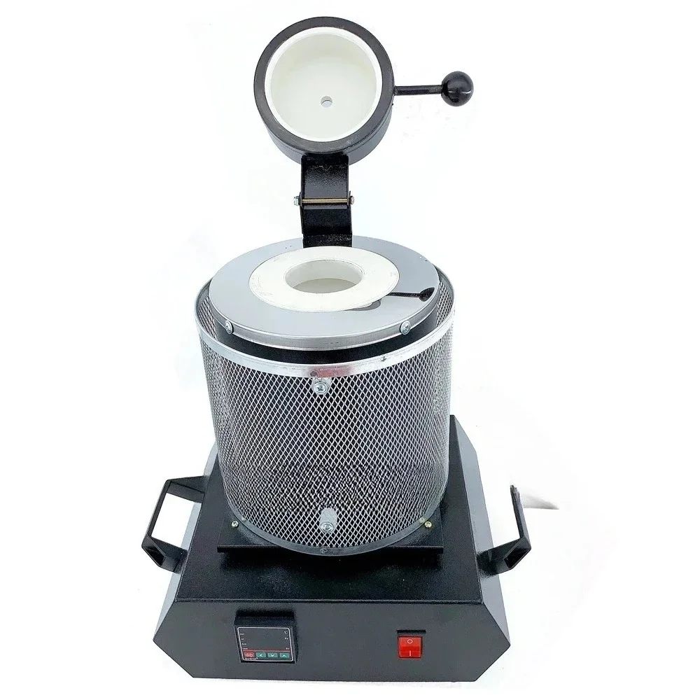 Mini forno Forno di fusione dell'oro per rottami di ferro da 3 kg