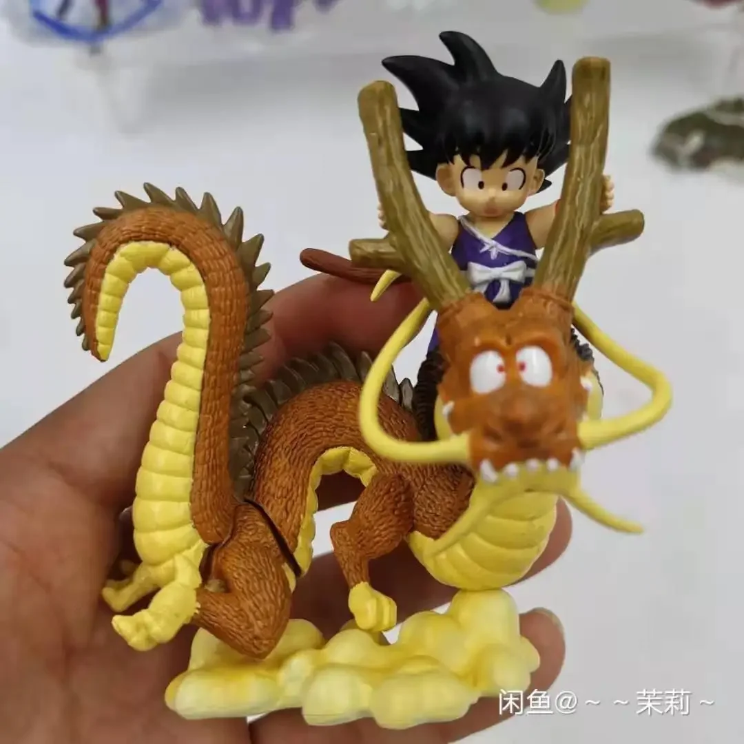 Japanese Version Action Figure Small Son Goku Riding A Dragon HG Gacha Ex Cashapou Model Decoration Toy