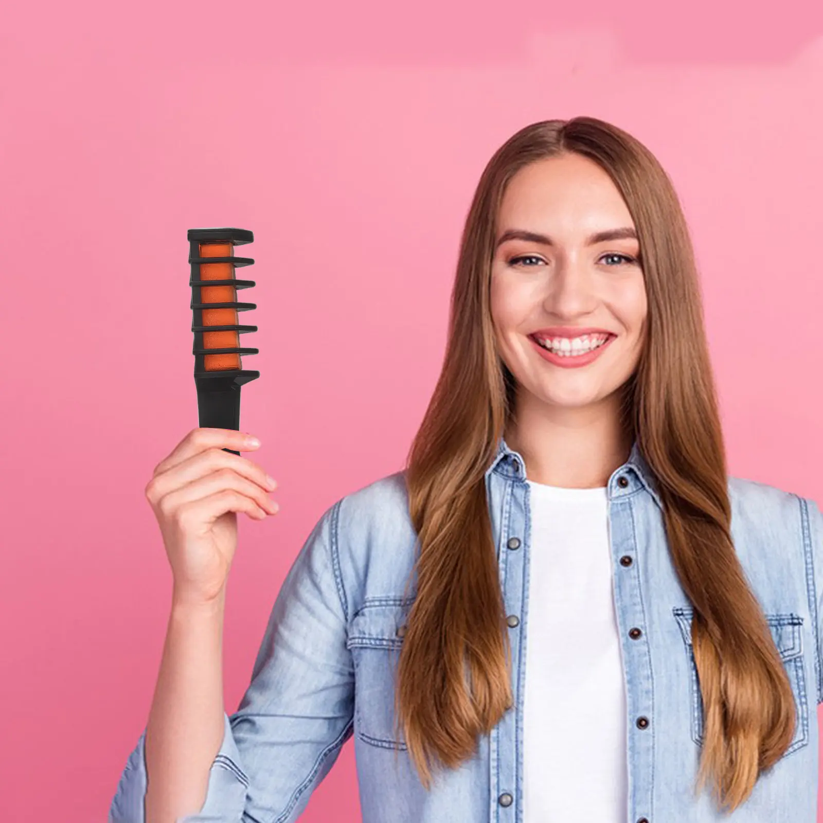 

Синий цветной карандаш-краска для волос для точечной коррекции, временный яркий красящий спрей-гребень, коричневый, черный