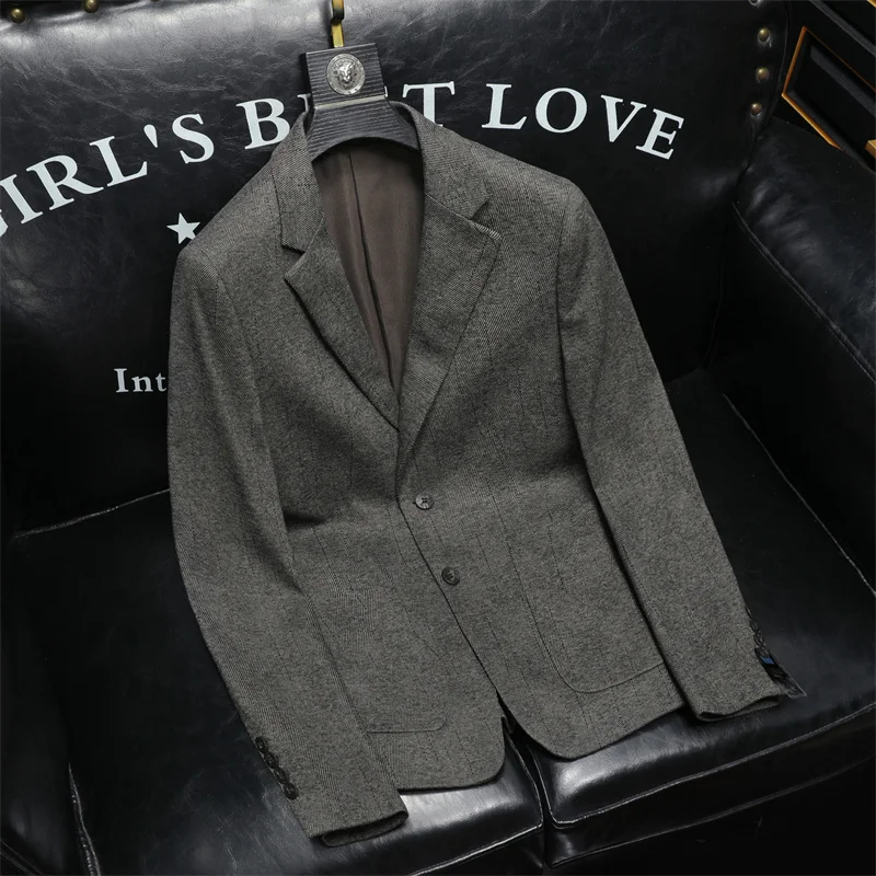 

Classic Luxury Suits Slim Fit Blazers For Men Single-Breasted Four Seasons Quality Easy Care Gentleman Exquisite Terno Masculino