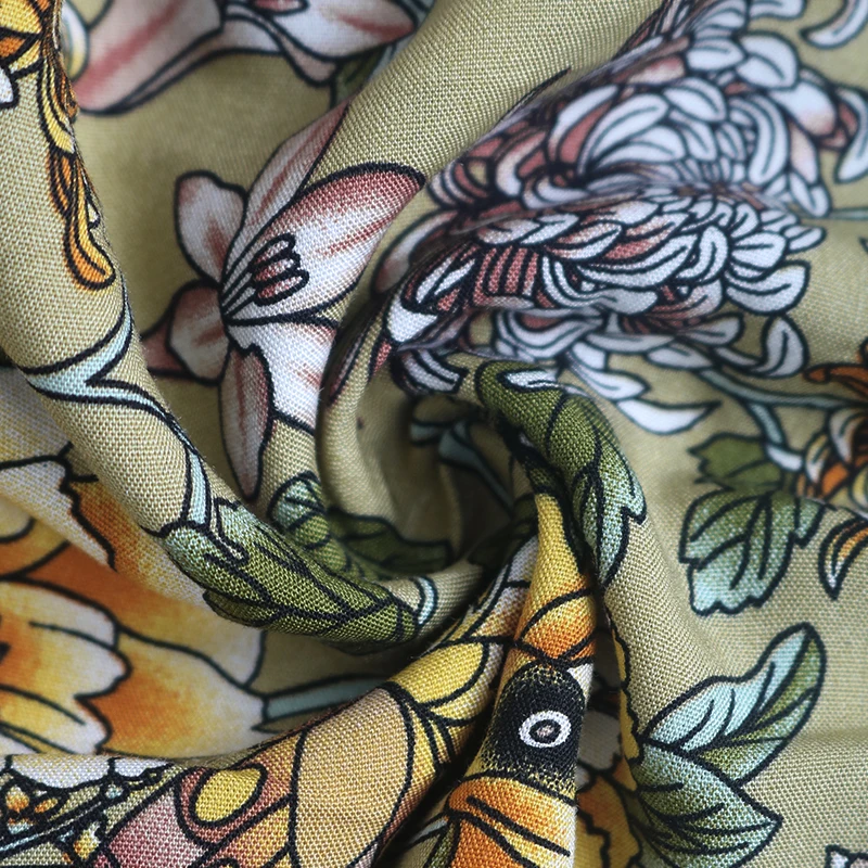 Women's Boho Floral Print Dress Sleeveless V Neck Lace-Up Tiered Midi Dress for Summer Vacation Beach Daily Party