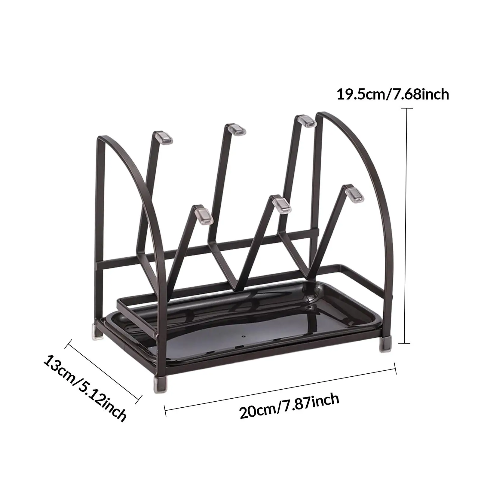 Glass cup holder, inverted hanging rack, household bottle drain rack, six cup holder, kitchen, living room, tea cup storage rack