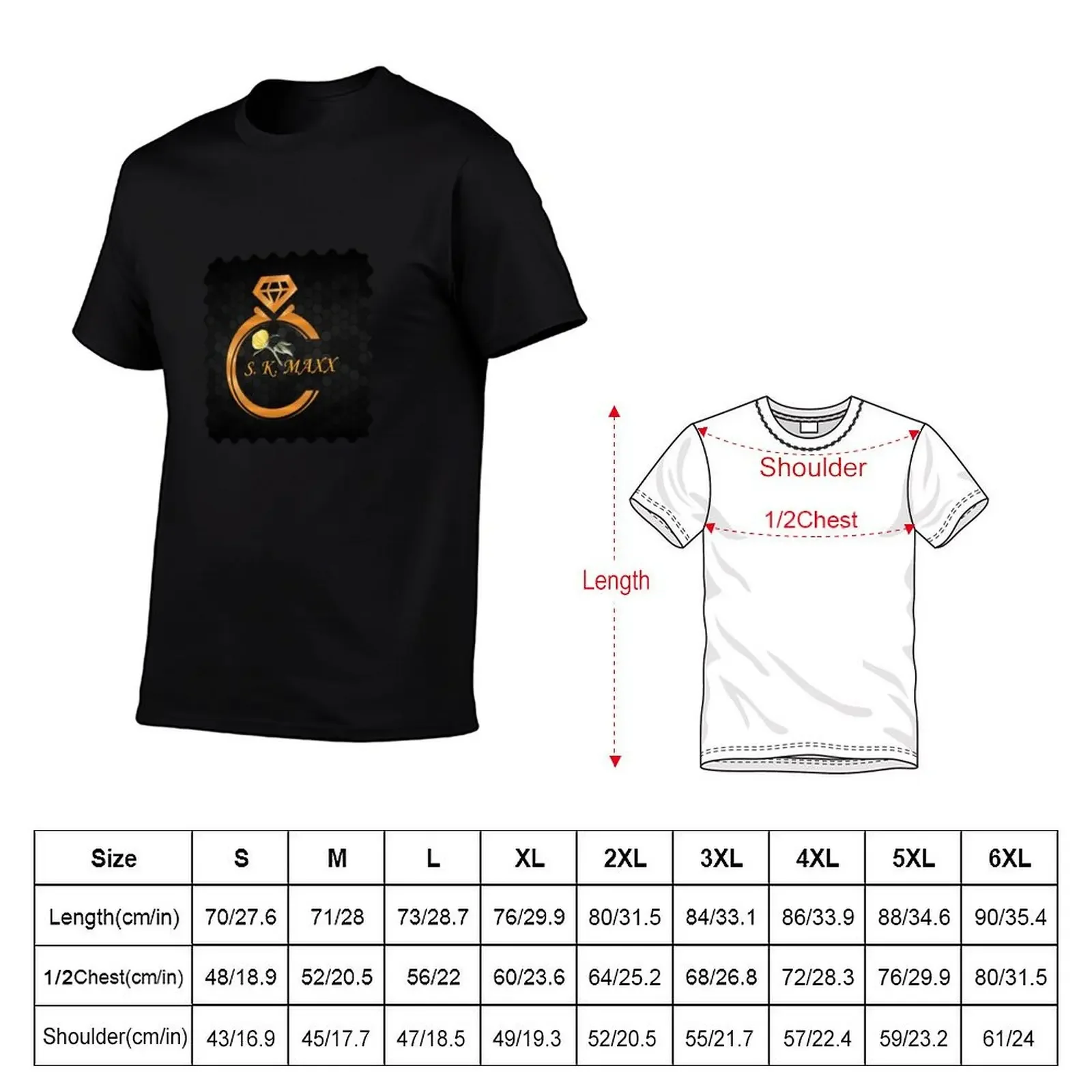 Golden Diamond ring branded logo T-Shirt graphic t shirts oversized graphic tee fitted t shirts for men