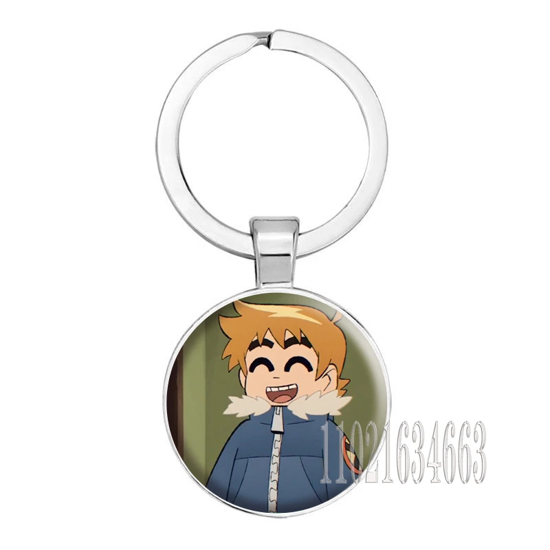 Anime Scott Pilgrim Ramona Keychain Customizable Cartoon Character Icon Key Chain Bag Decor Fans Collect Gifts