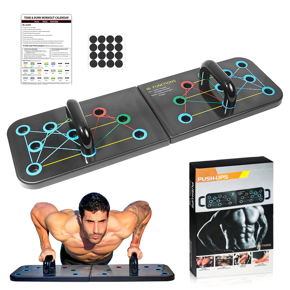 

Multifunctional Push-up Board 16 In 1 Home Chest Ab Exercise Training Bar Indoor Push up Stand