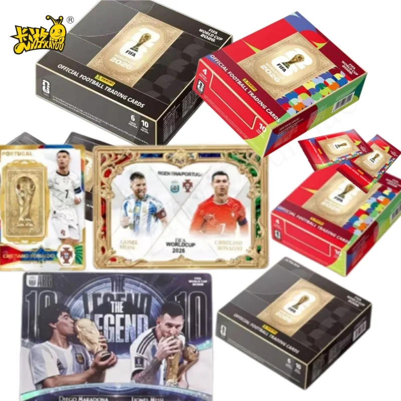 Tarjetas Coleccionables Originales PANINI × KAYOU FIFA Mundial 2026, Patrón Interconectado, Potencial Ilimitado, Regalo Exquisito, Caja Original
