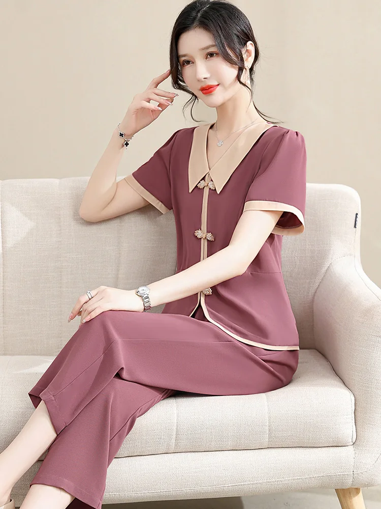 conjunto-de-dos-piezas-de-moda-para-mama-verano-nueva-llegada-mezcla-de-poliester-corte-holgado-material-fino-color-puro