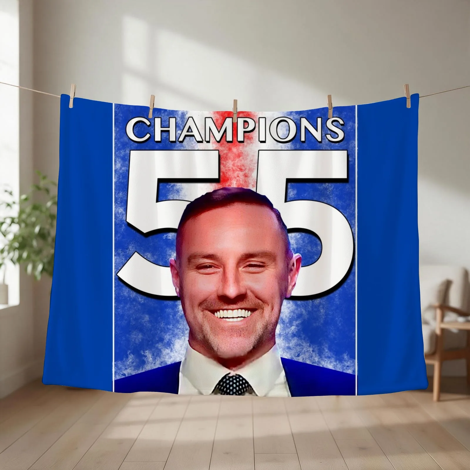 Glasgow Rangers Champions 55 Throw Blanket Custom sofa bed Luxury Designer For Decorative Sofa Blankets