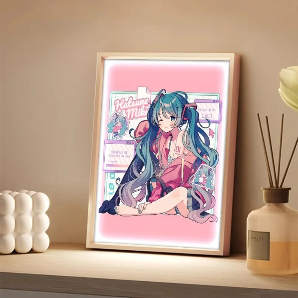 Anime Hatsune Miku Cartoon Cute High Definition Painting LRD Light Picture Bedroom Desktop Decoration Night Lamp Festivals Gift