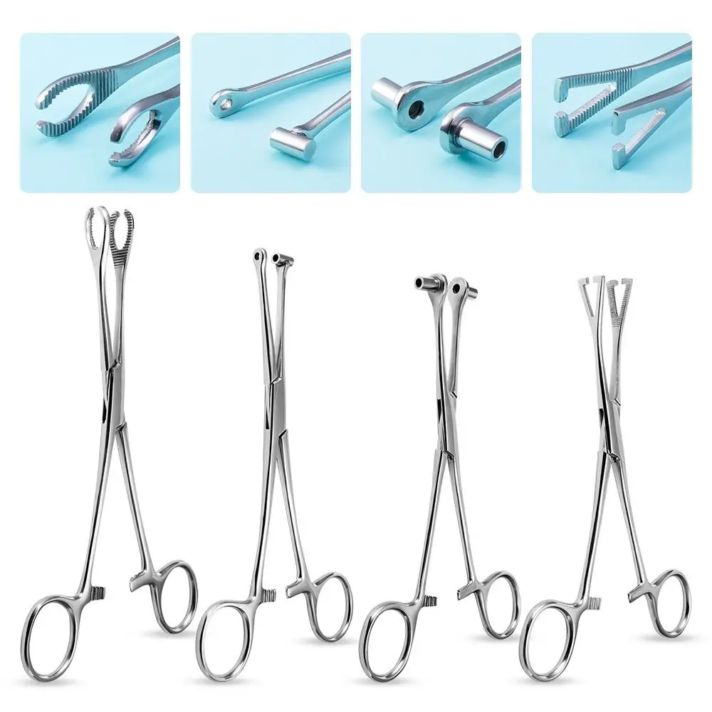 Puncture Tool Disposable Professional Tool Stainless Steel Piercing Clamp Triangle Forceps Body Jewelry Tool
