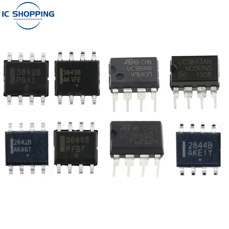 10PCS All New Origina UC2842 UC2843 UC2844 UC2845 UC3842 UC3843 3844 UC3845 SOP8 DIP8 PWM Pulse Width Modulator Chip