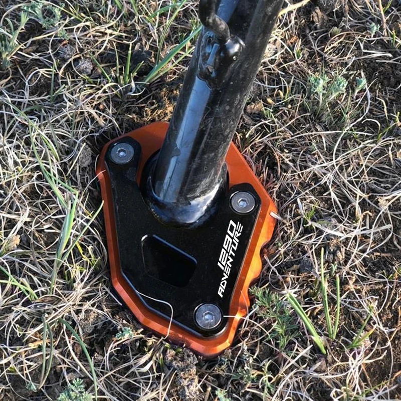 แผ่นรองขาตั้งข้างมอเตอร์ไซค์ CNC สำหรับ 1290Adventure 1290 SUPER ADVENTURE S R T ADV 1290ADV