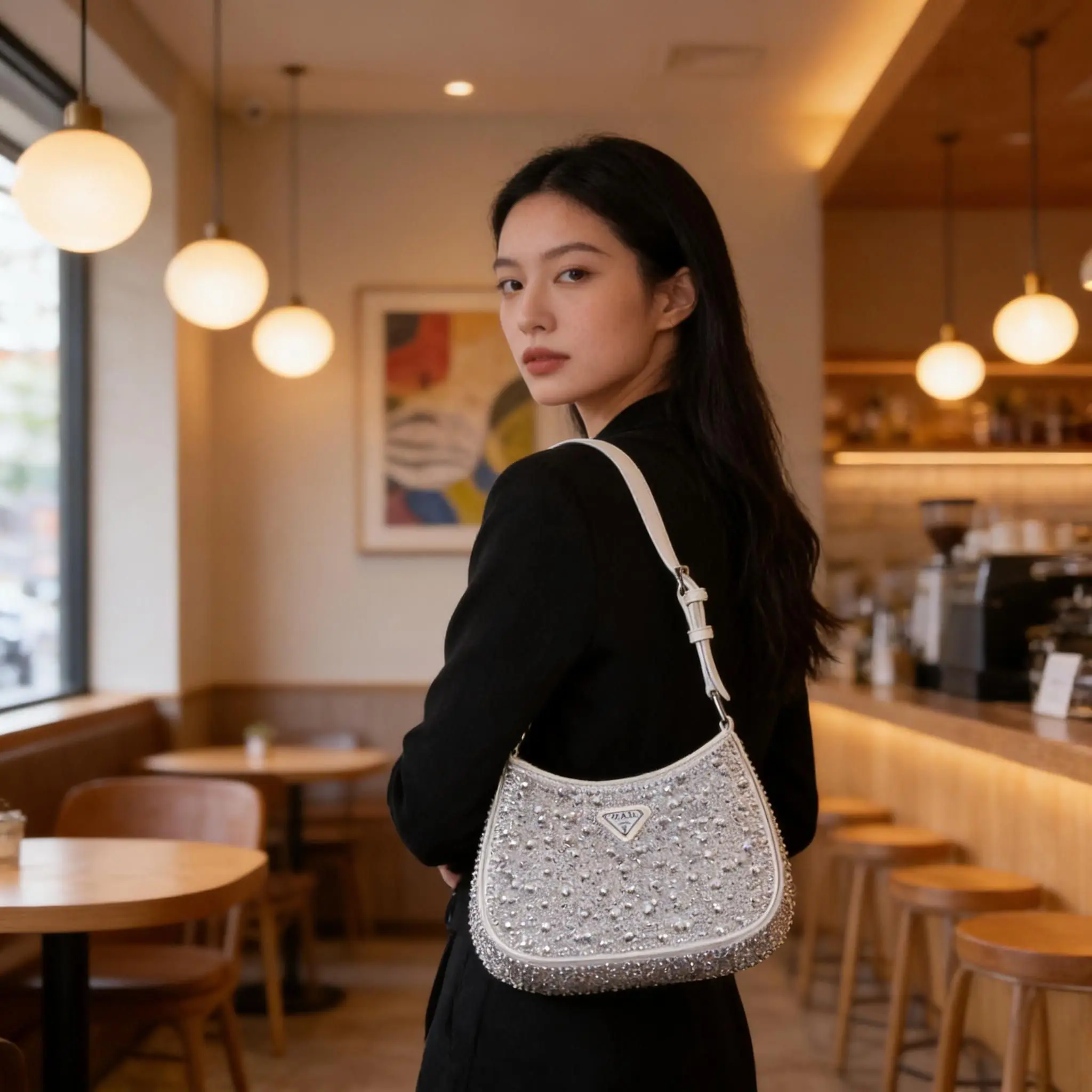 

Designer Bag Black Crescent Bag High-Quality Leather Women's Handbag Shoulder Luxury Bag