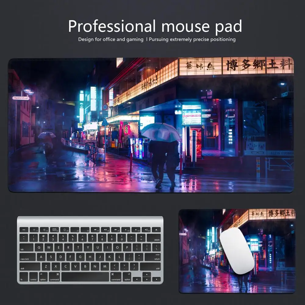 

Яркий коврик для мыши с фотографией Токио — популярный в Китае коврик для стола XXL, нескользящий гладкий, городской тематический декор для геймеров и офисов