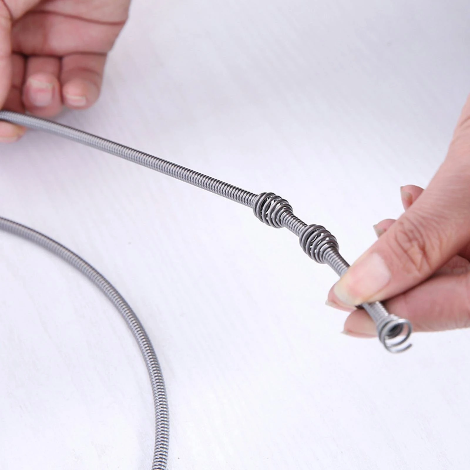 Manual Drain Unclogger ABS Plastic Crank Drain Snake Handheld Pipe Unclogger Reusable Sink Clog Remover Ergonomic Handle