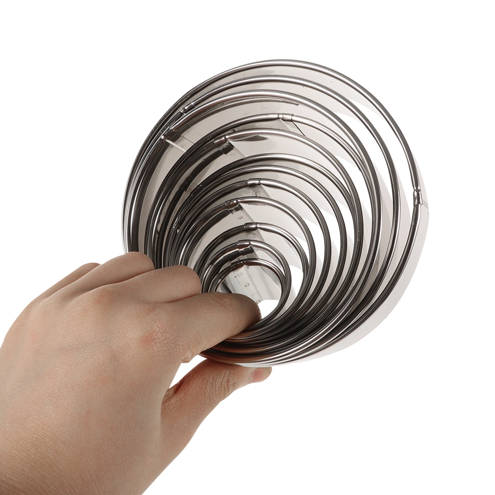 

1 Set Stainless Steel Reusable Mousse Mold Non-Stick Household Tool Multi-Function Tart Ring Cake Baking Accessory Home Bakeware