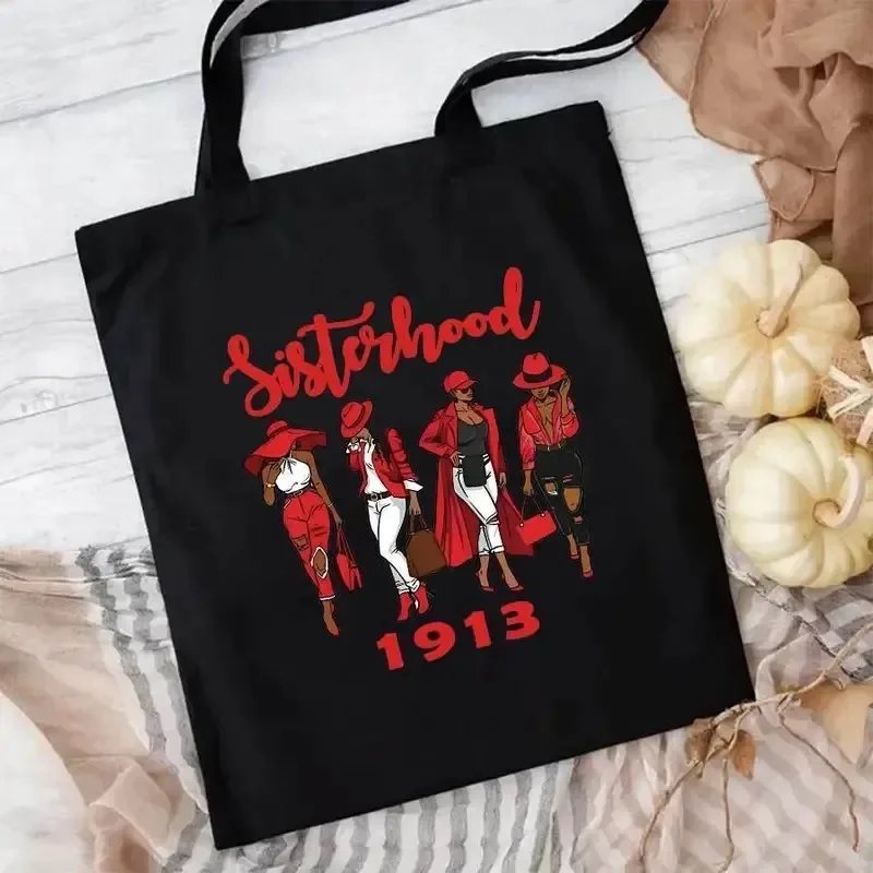 حقيبة كتف Sisterhood 1913 للنساء حقائب تسوق هاراجوكو قابلة لإعادة الاستخدام حقائب يد للمتسوقين من القماش على طراز الشارع