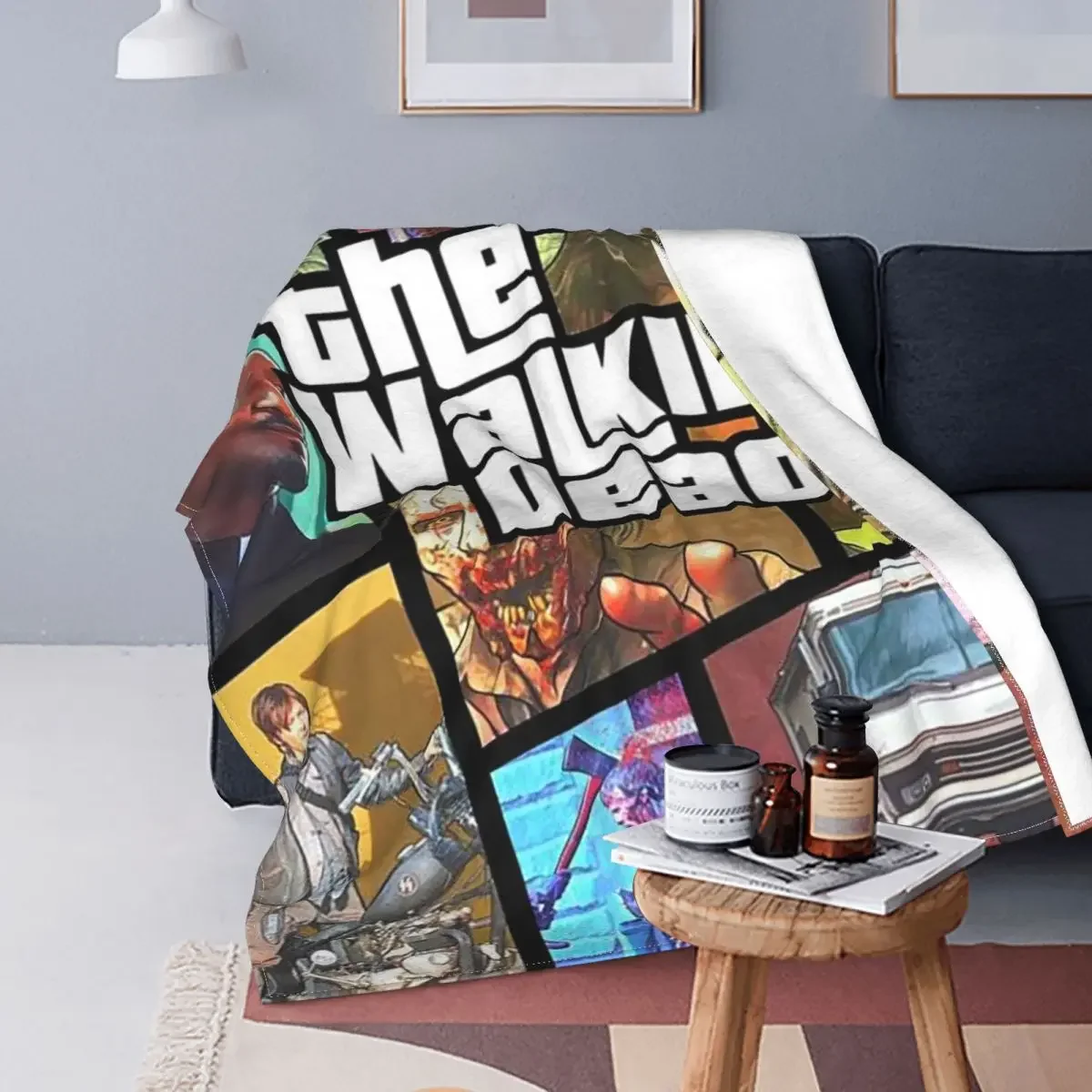 

Plaid The Baby Blankets Flannel Decoration Horror Movie Cartoon Breathable Soft Throw Blankets for Bed Travel Bedspread