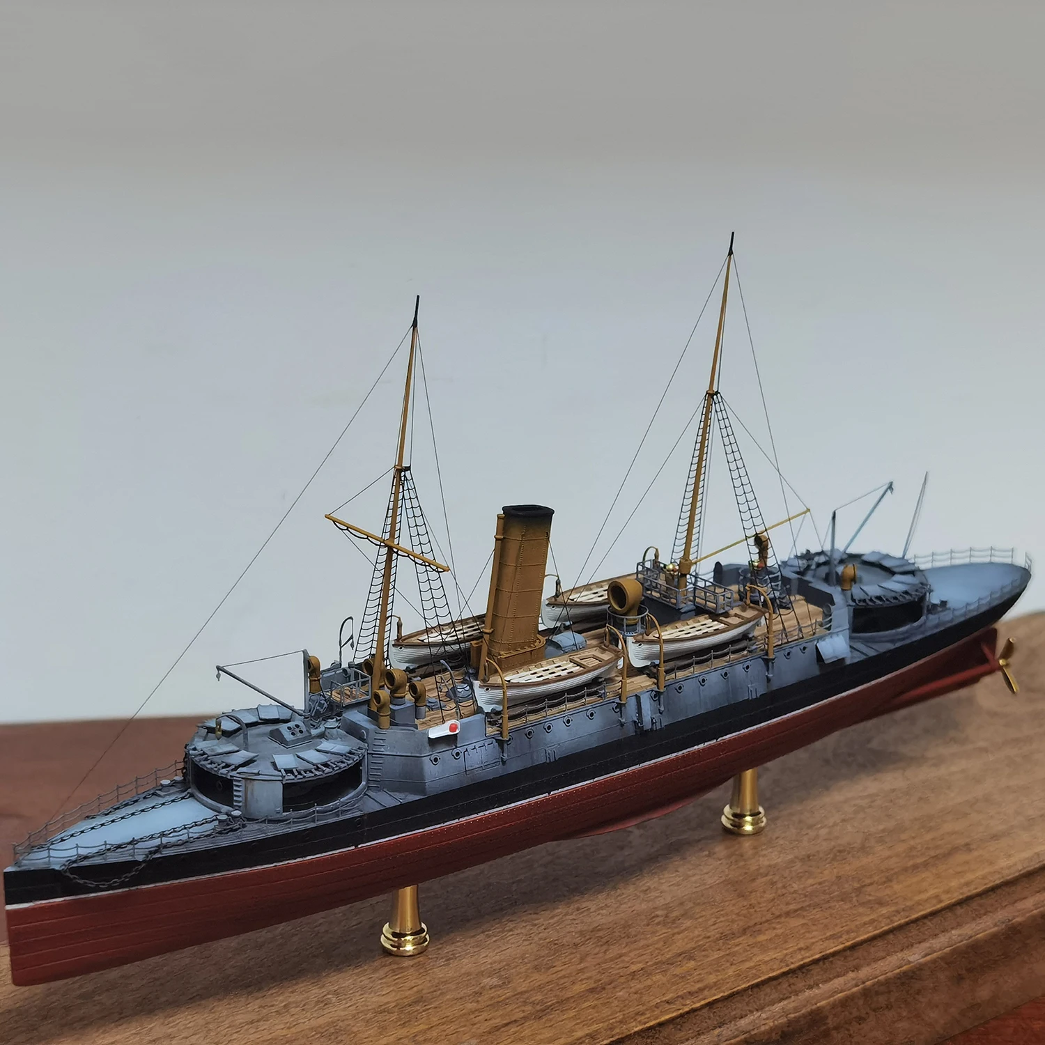 

1/350 Beiyang Fleet "Chaoyong" Cruiser Assembly Model 18cm Detailed Ships Static Model Kit Ship Toy Ornaments Warship Model