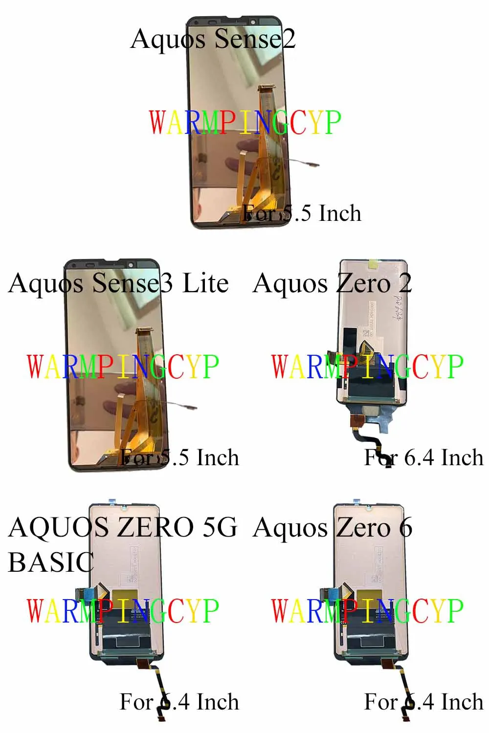 Assembly (Touch Screen+LCD) For Sharp Aquos Sense2 7 SHV40 Sense3 Lite Sense8 Zero 5G BASIC 6 SH-53C SHG10 SH-01K SHG11 SH-54D