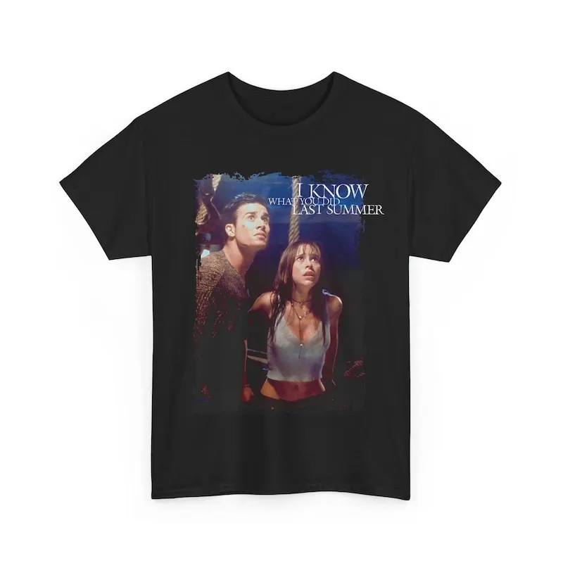 I know what you did last summer movie shirt ,Graphic Short Sleeve Crew Neck Cotton T-Shirt