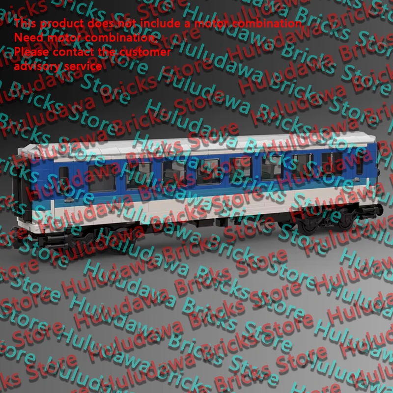 QWERT City Car Model MOC Building Bricks Interregio Train Passenger Wagon Modular Technology Children Holiday Gifts Assemble Toy
