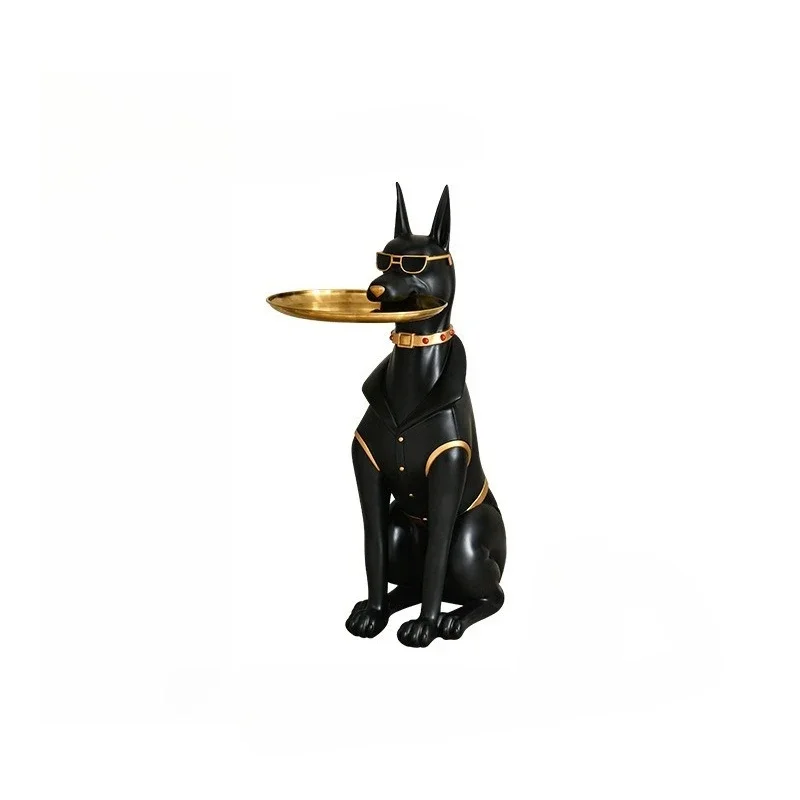 

Large, Doberman, Floor, Ornament, Tray, Storage, Home, Living Room, Decorations, Large, Animal Dog, Crafts